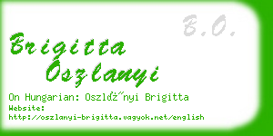 brigitta oszlanyi business card